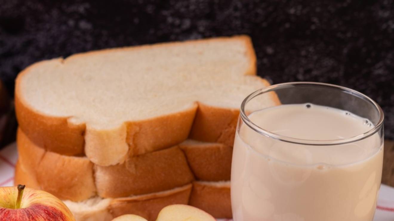 Slices of bread and a glass of milk. PHOTO/COURTESY